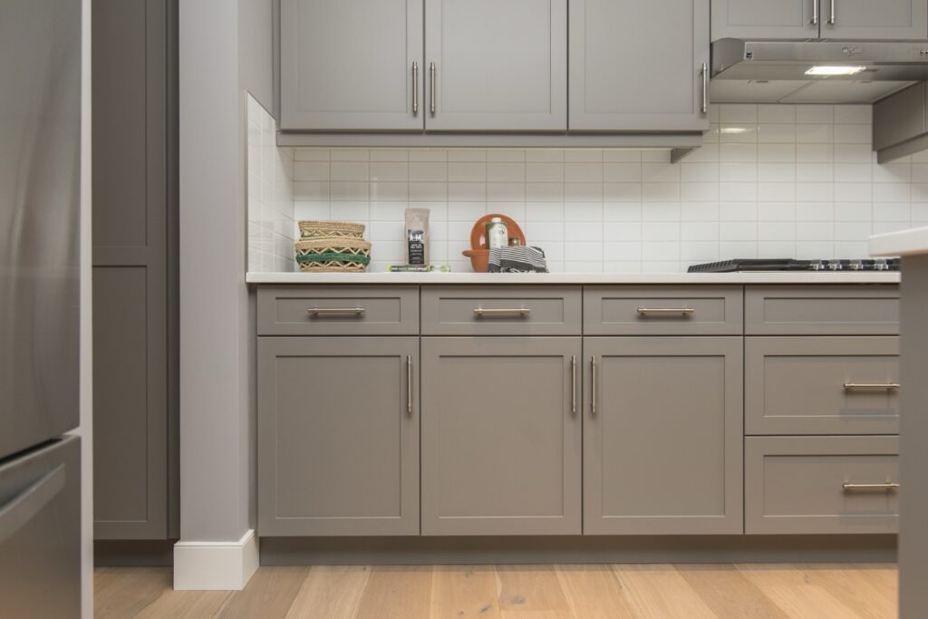 newly installed cabinets